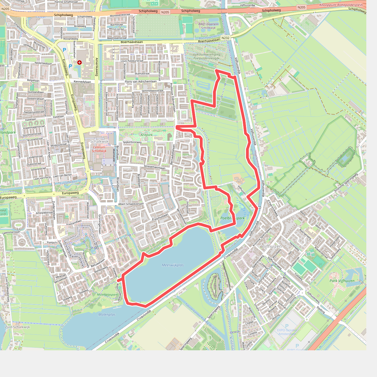 Vijfhuizer Molenroute (groen) 
