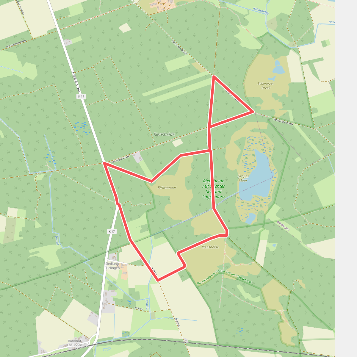 Braune Nordic-Walking-Strecke Neuenkirchen