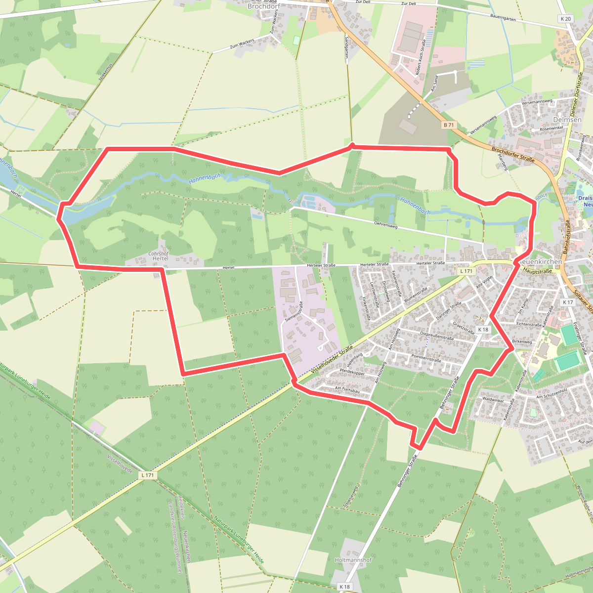 Grüne Nordic-Walking-Strecke Neuenkirchen
