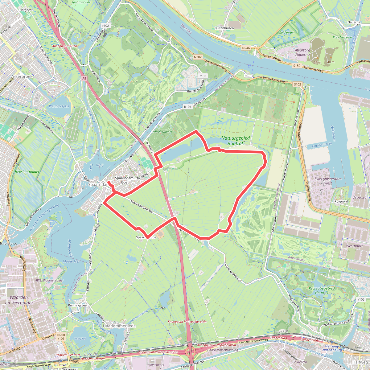 Rondom de Inlaagpolder (paars)