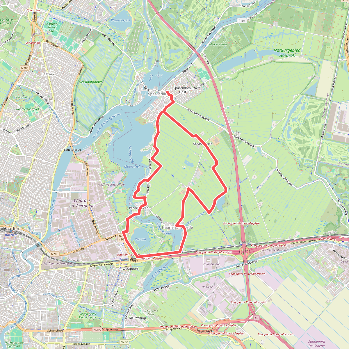 Haarlemmerliedetocht (blauw) 