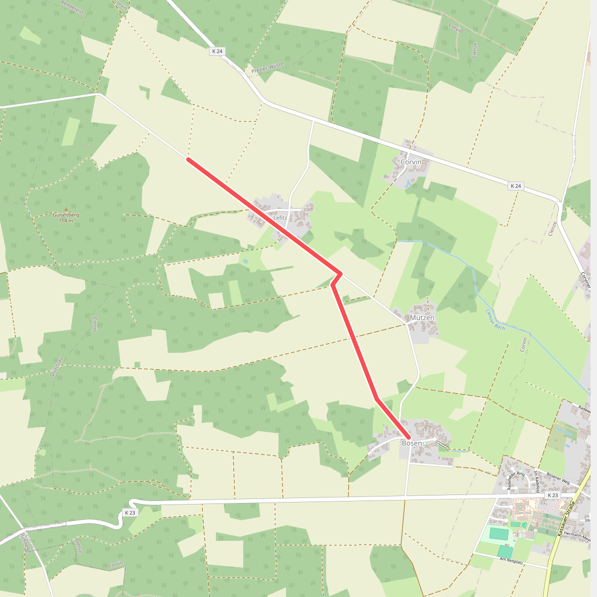 Clenzer-Schweiz-Weg Abkürzung