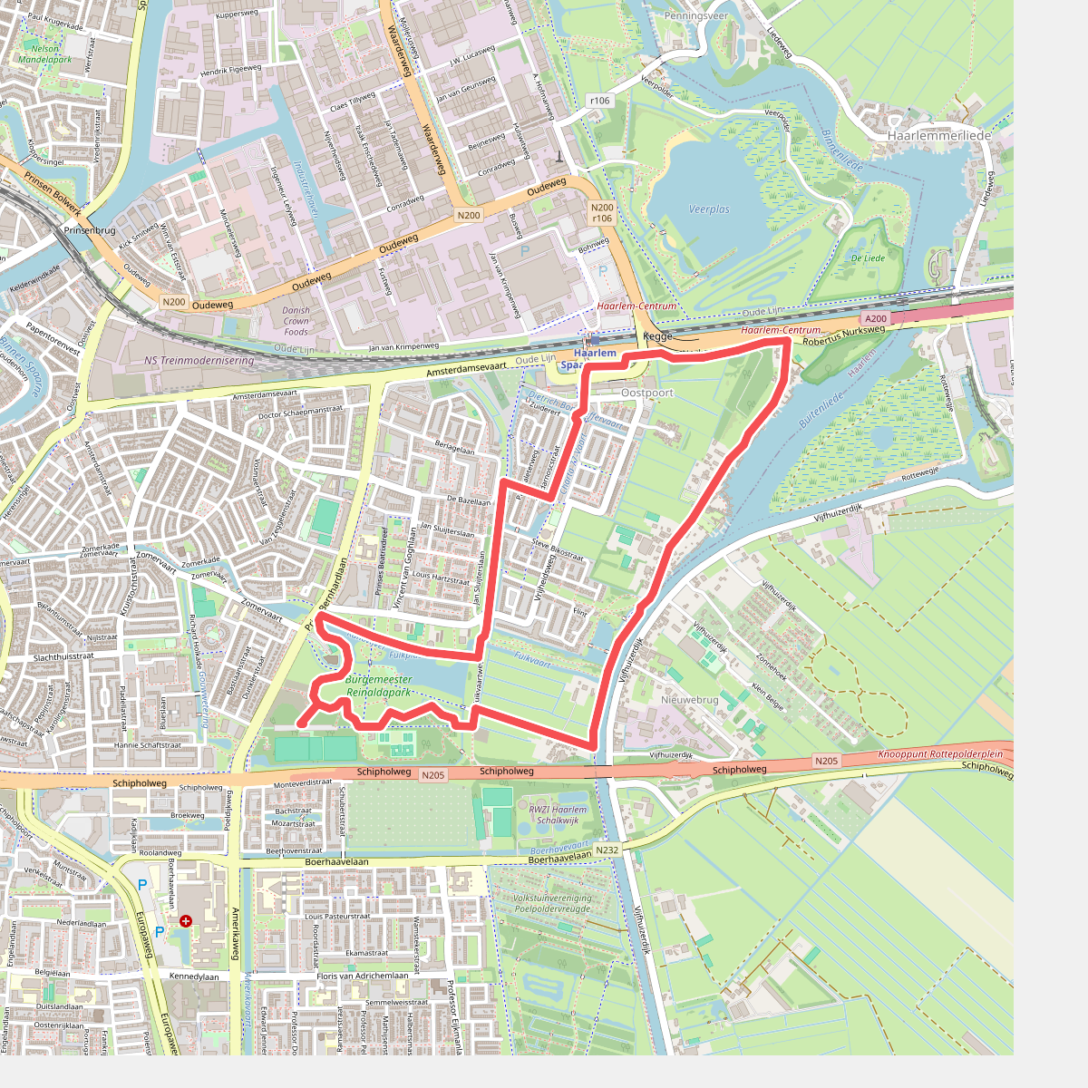 Fuikplasroute (groen) 