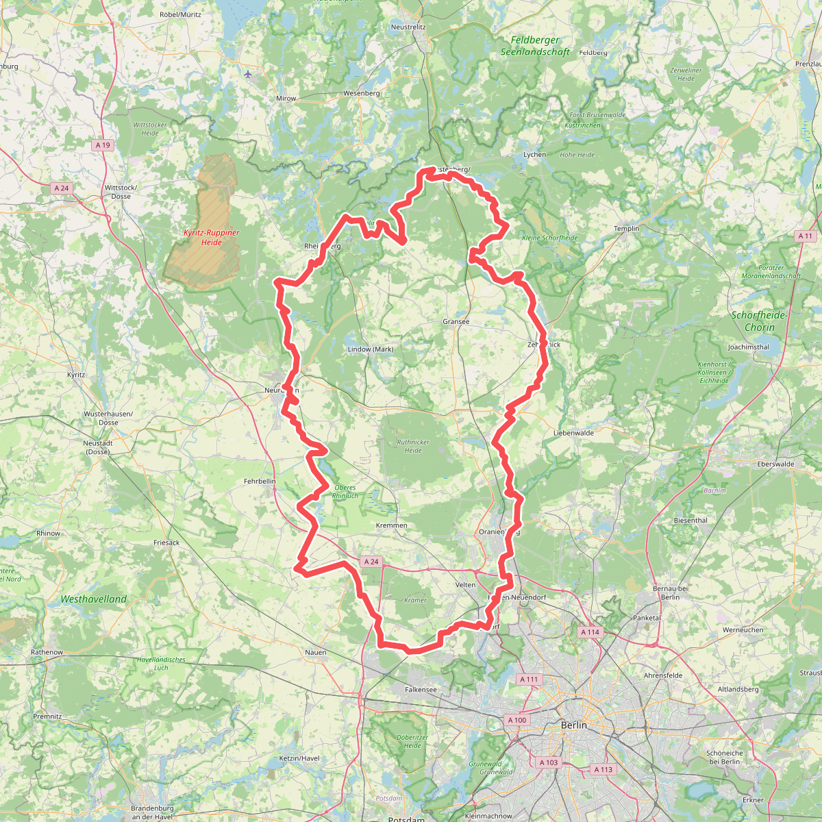Ruppiner Land-Rundweg (Blauer Punkt)