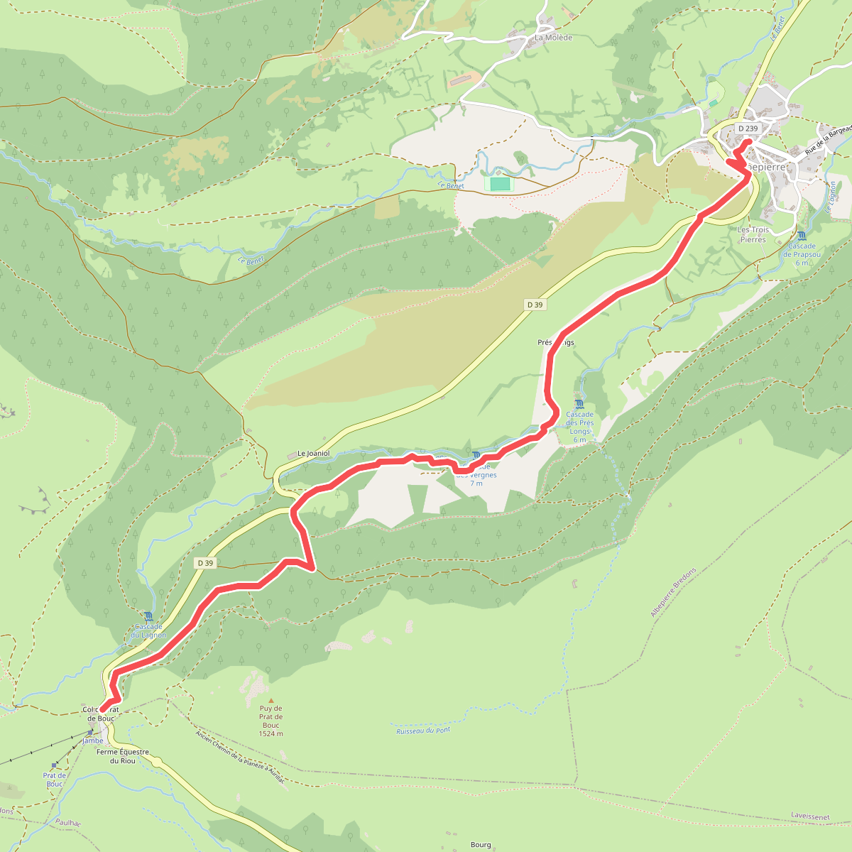 De la Méditerranée à l'Océan, Col de Prat-de-Bouc - Albepierre