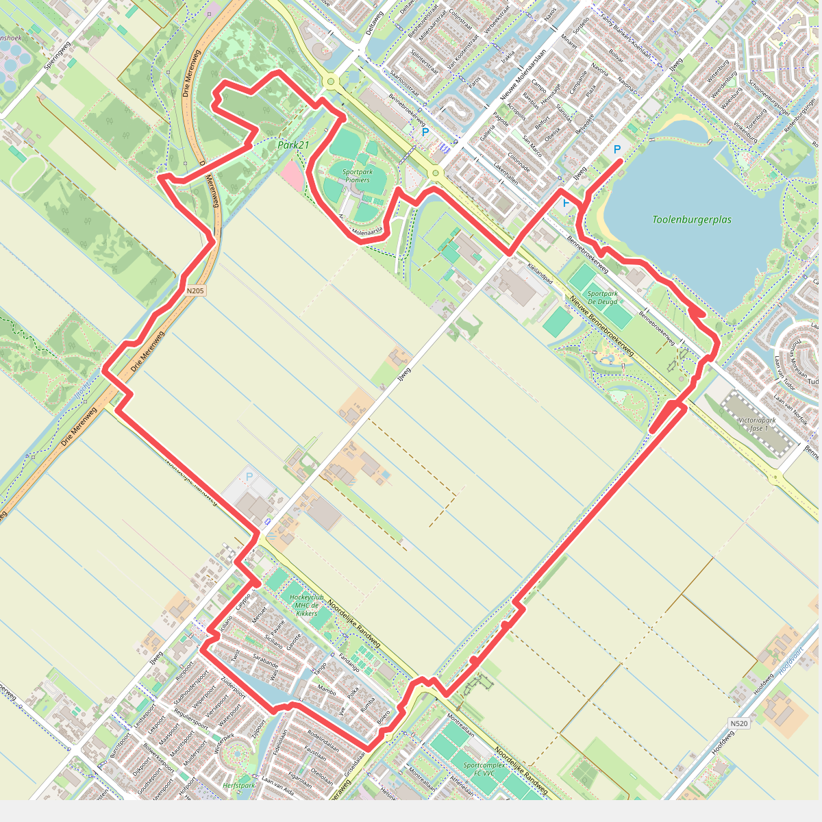 PARK21-route (groen) 