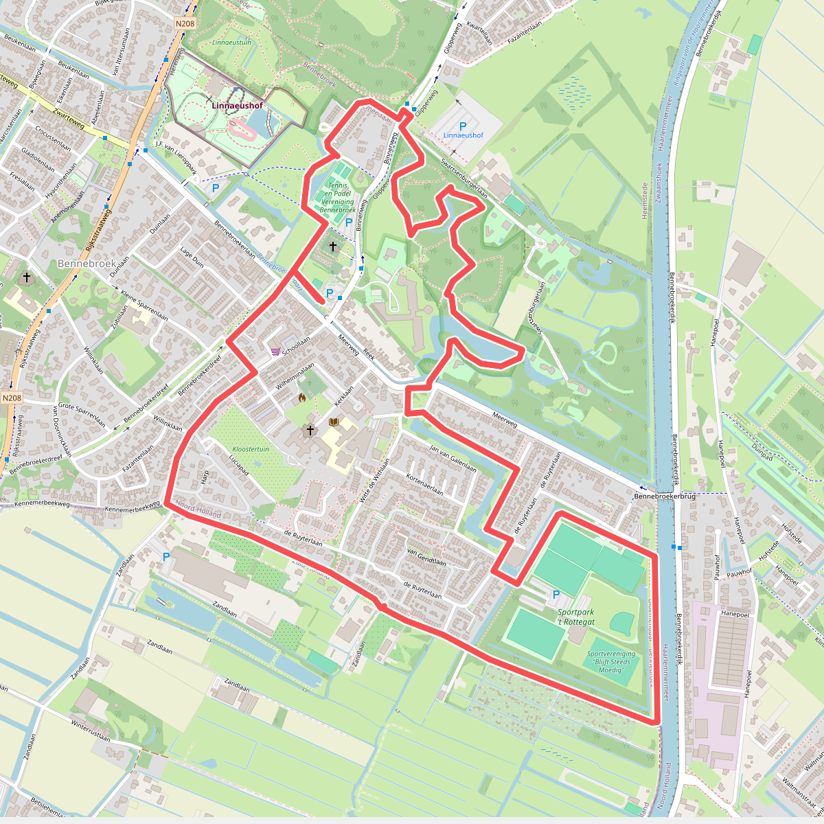 Rottegatroute (blauw) 