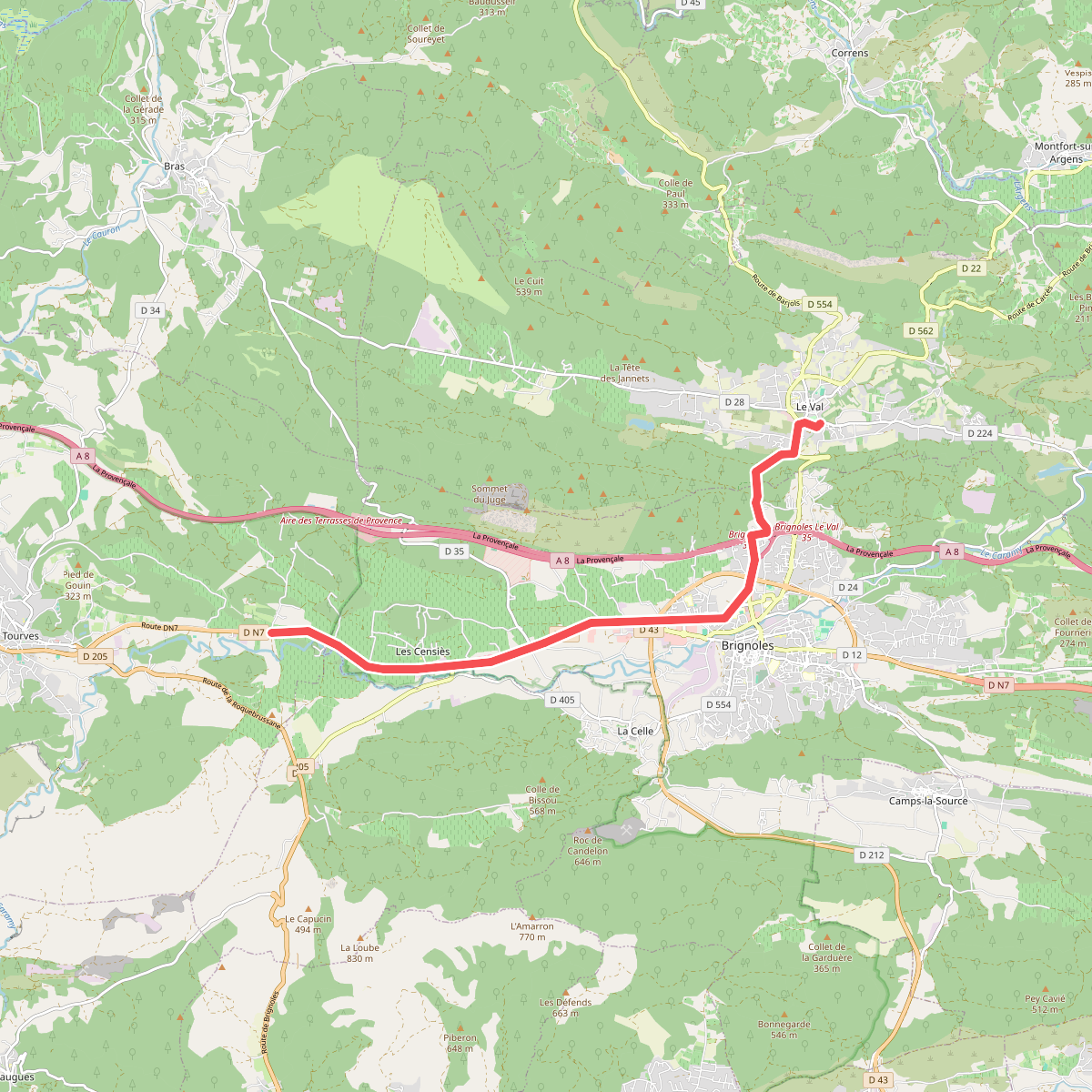 Via Aurelia, Le Val - Fontrouvière