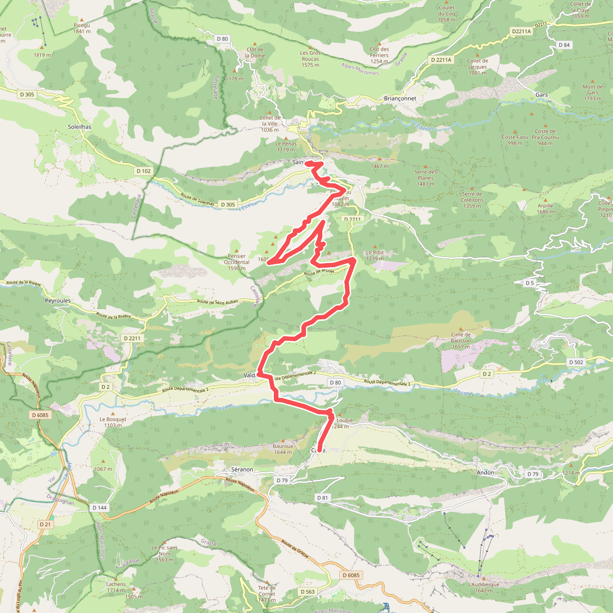Grand tour du haut Estéron - Etape 5