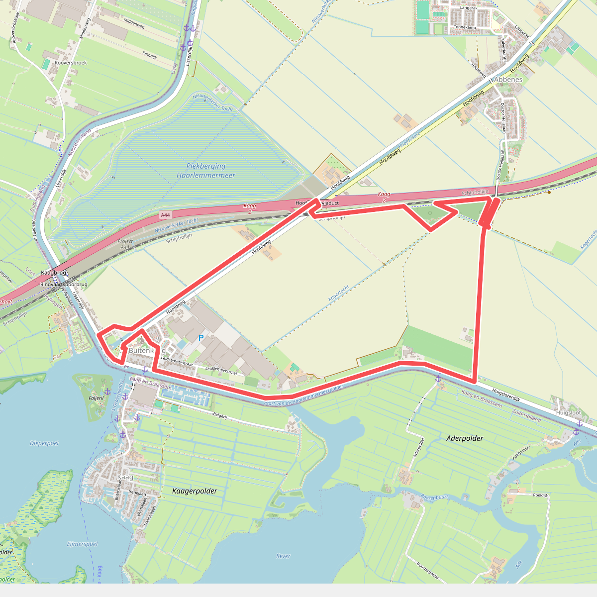 Kagermeerroute (groen) 