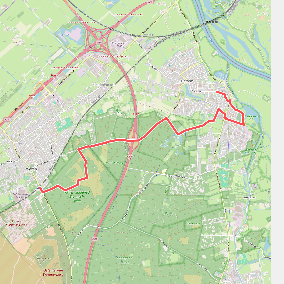 Station Wezep - Hattem · Westerborkpad etappe 18