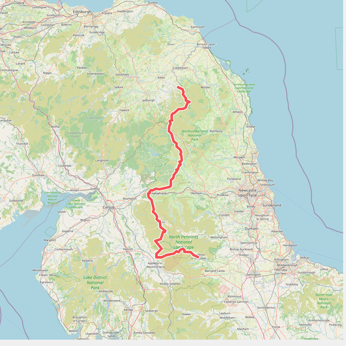 Pennine Way (Middleton in Teesdale to Kirk Yetholm)