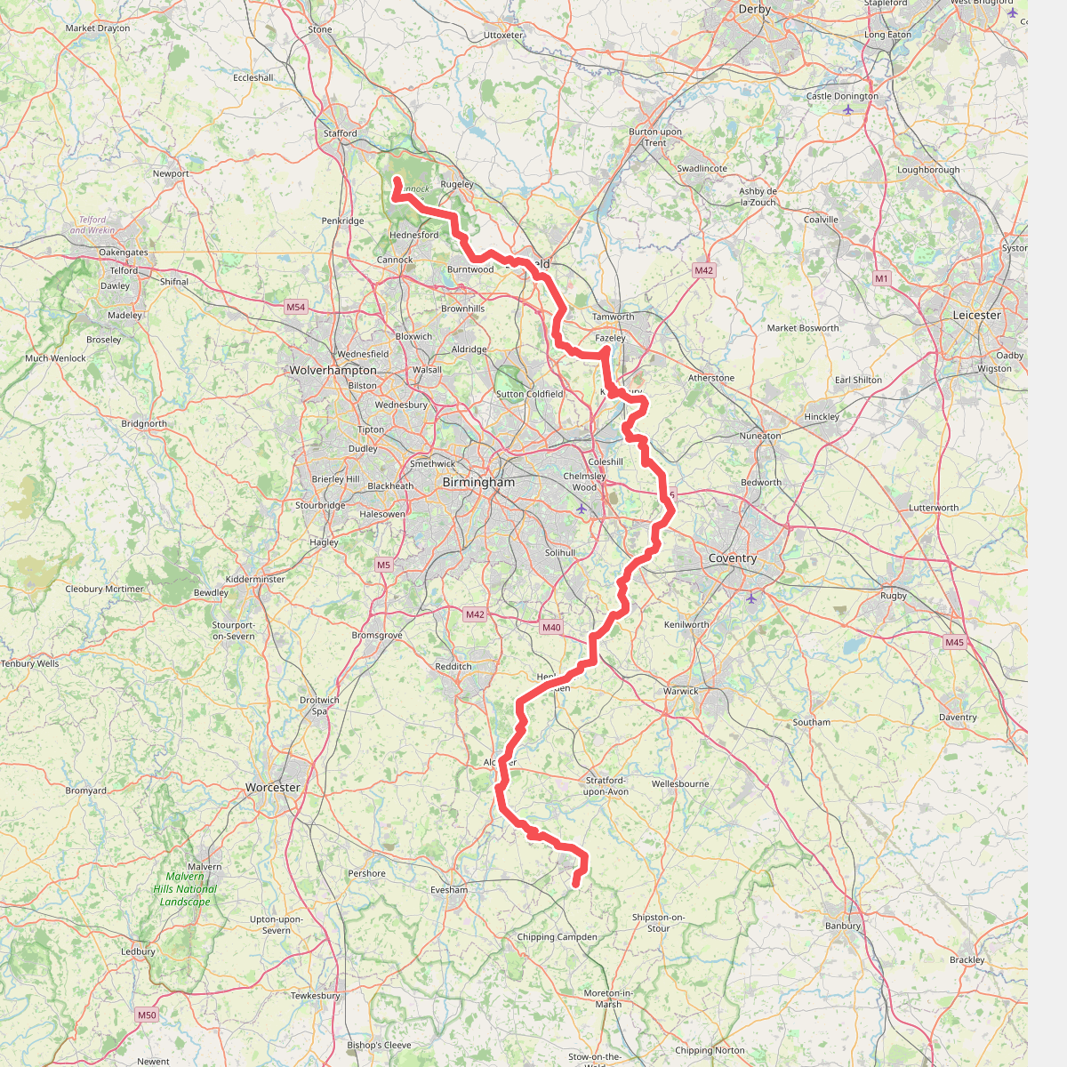 E2 hiking trail Birmingham