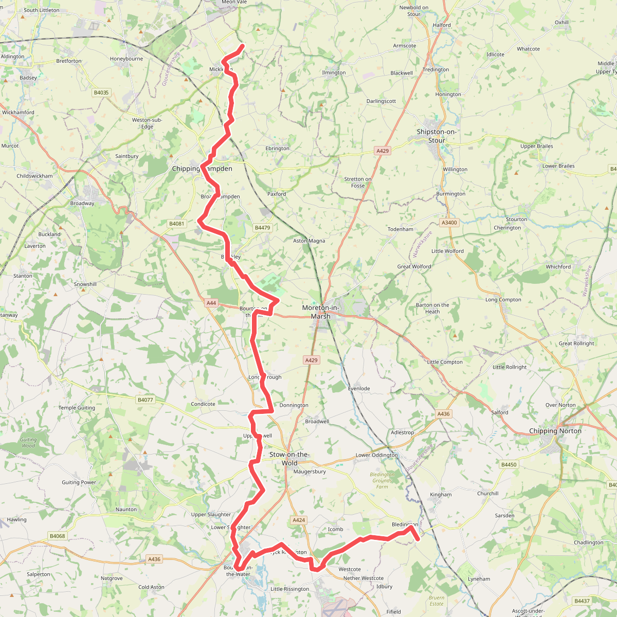 European walking route E2 west, UK, South West England