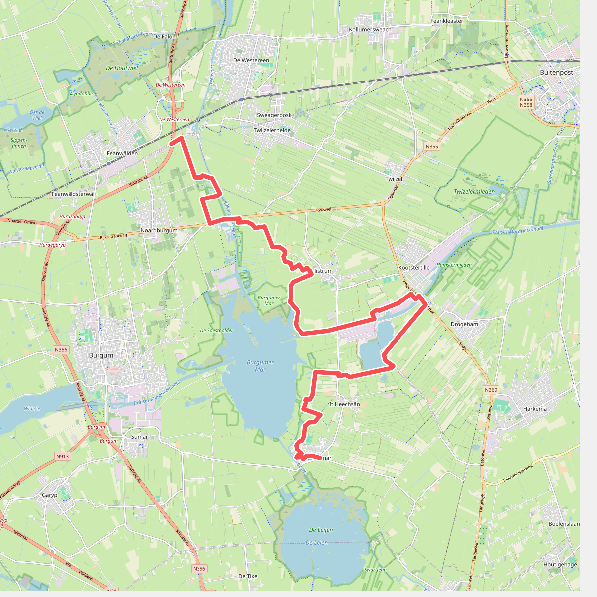 Kûkherne - Eastermar · Friese Woudenpad etappe 4