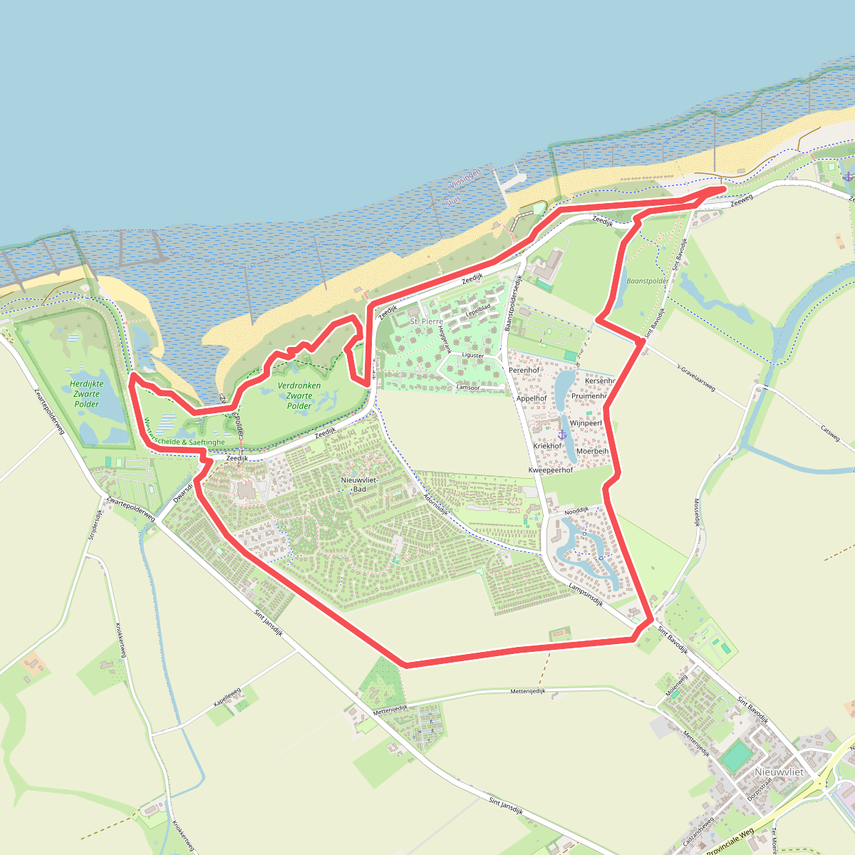 Land en water bij Nieuwvliet