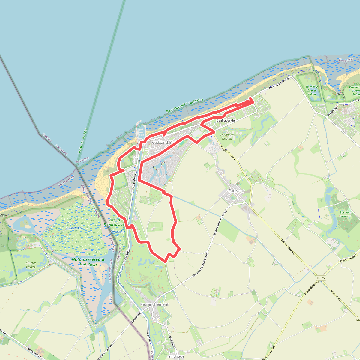 Wandelen langs t Zwin