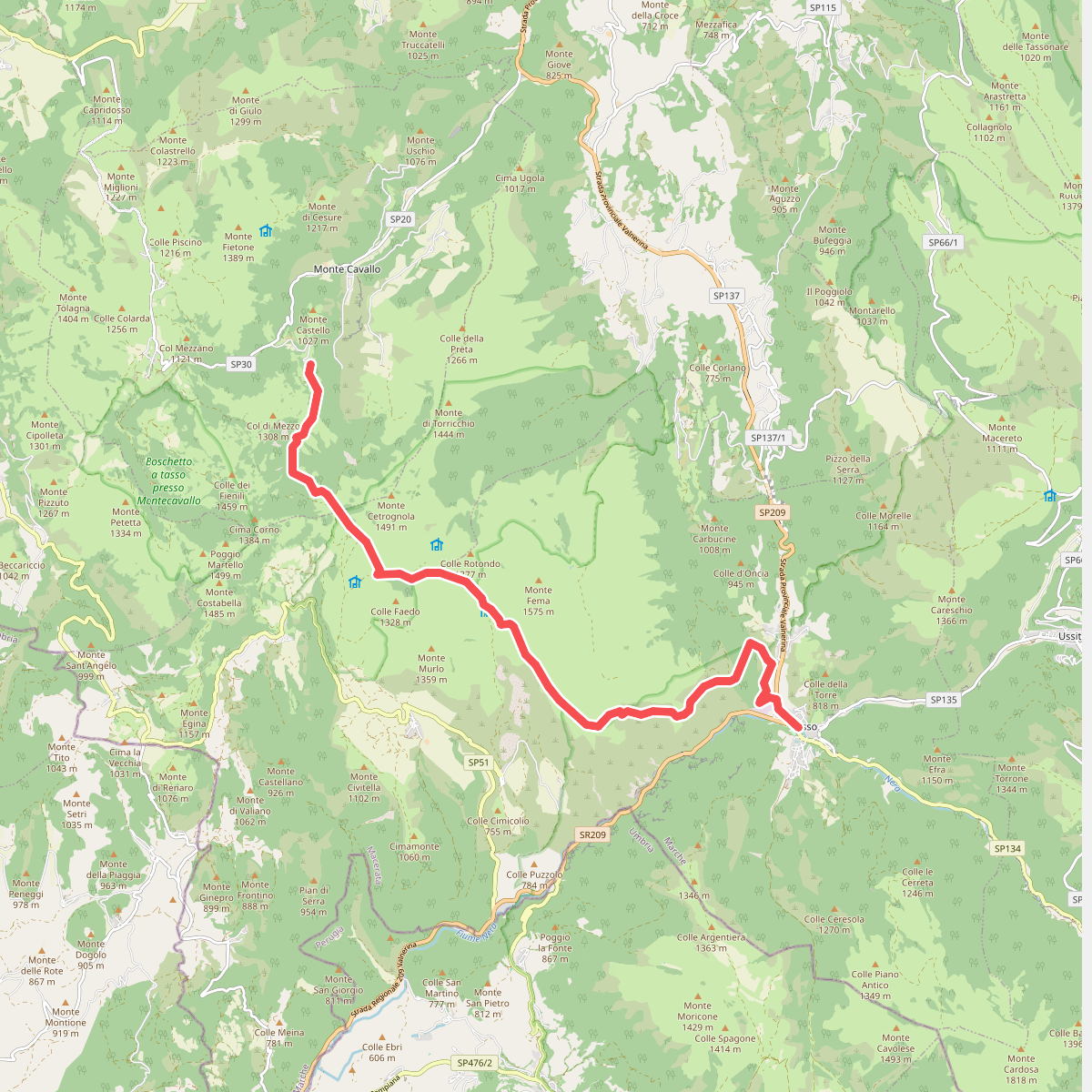 Sentiero Italia - Umbria/Marche N00 · SI
