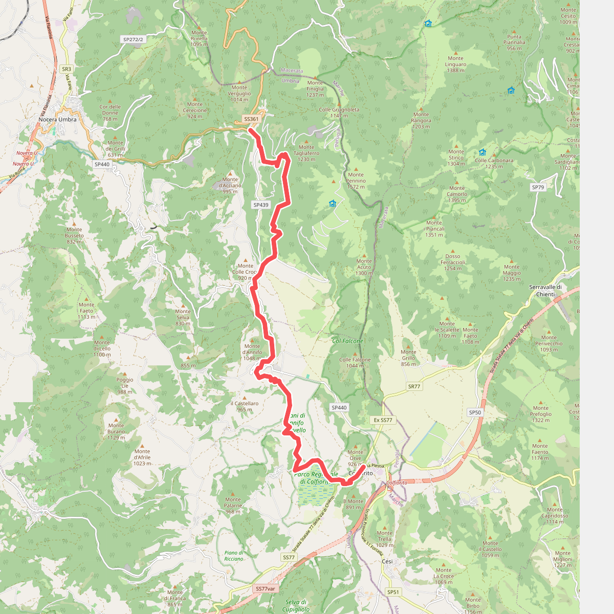 Sentiero Italia - Umbria/Marche N00 · SI