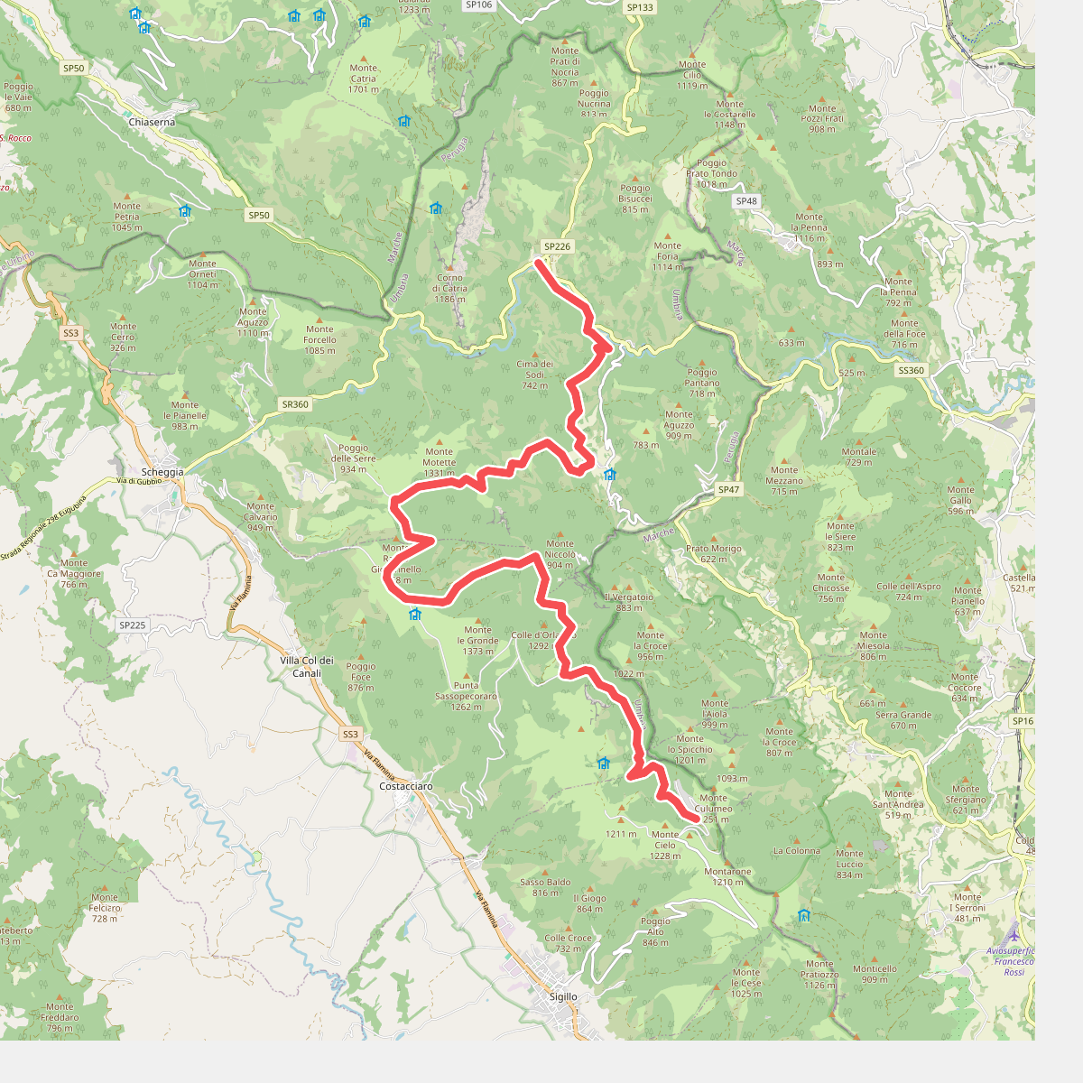 Sentiero Italia - Umbria/Marche N00 · SI