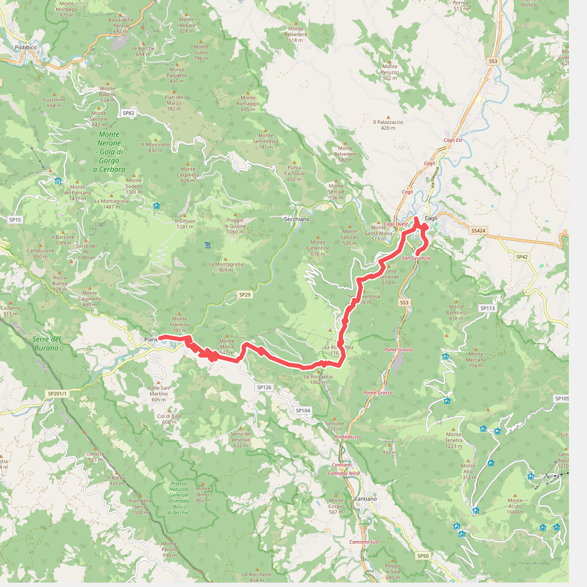 Sentiero Italia - Umbria/Marche N00 · SI