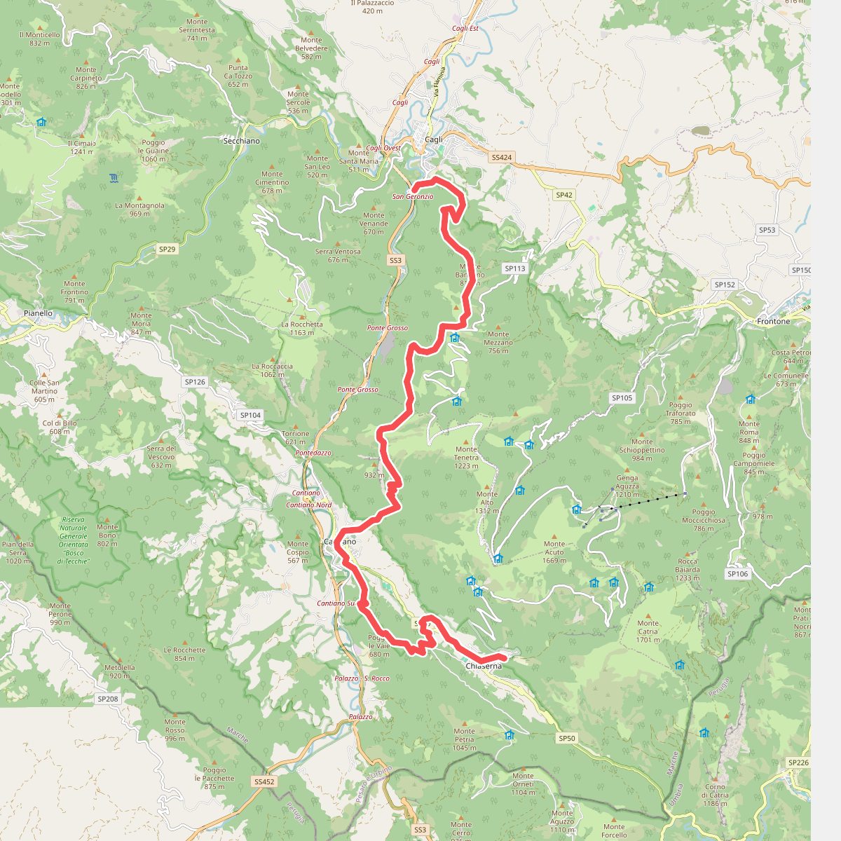 Sentiero Italia - Umbria/Marche N00 · SI