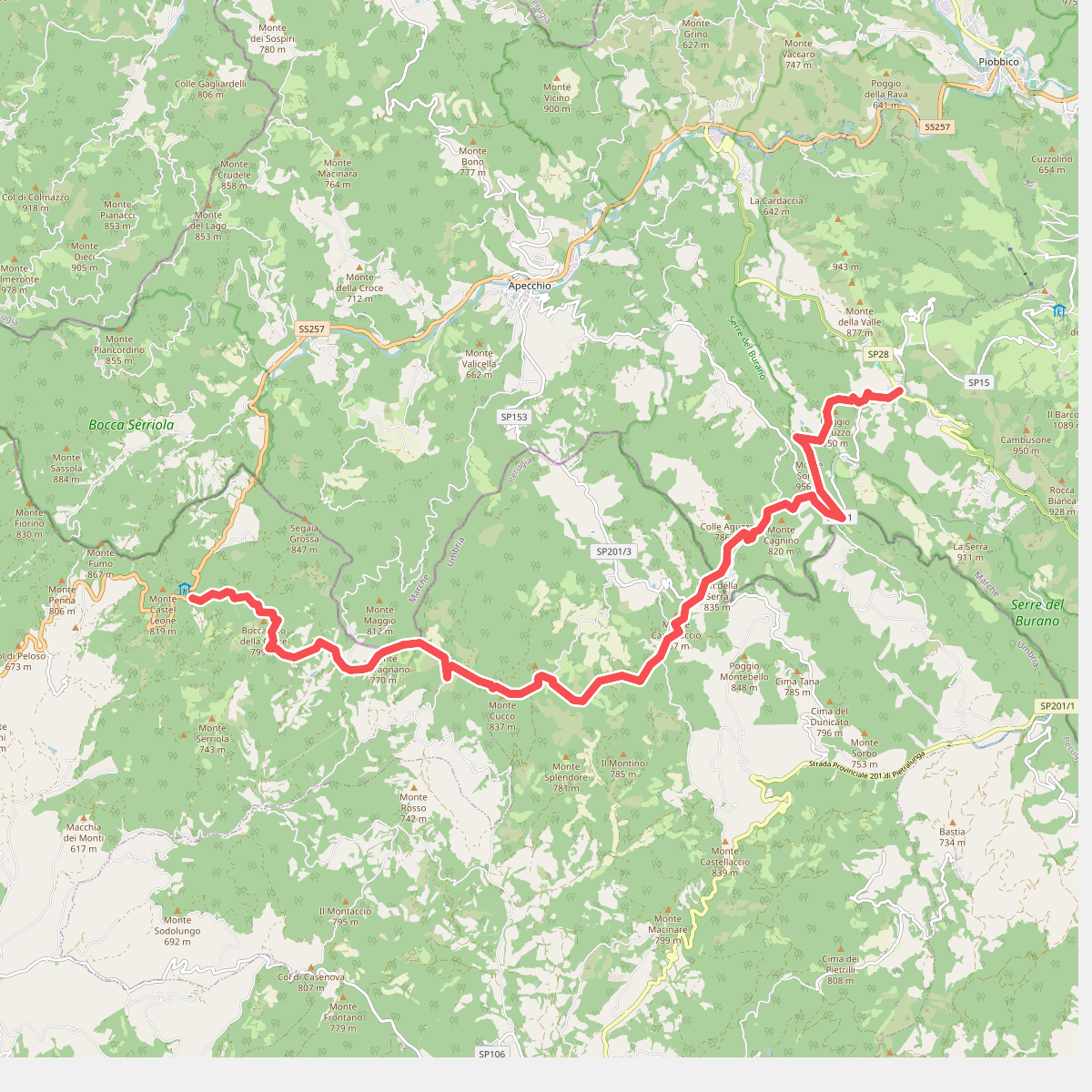 Sentiero Italia - Umbria/Marche N00 · SI