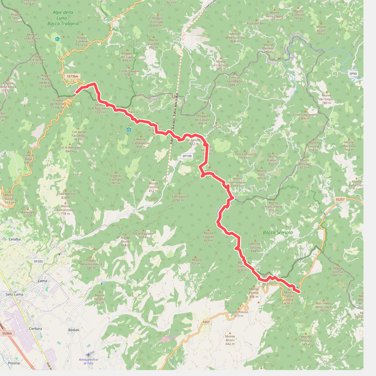 Sentiero Italia - Umbria/Marche N00 · SI