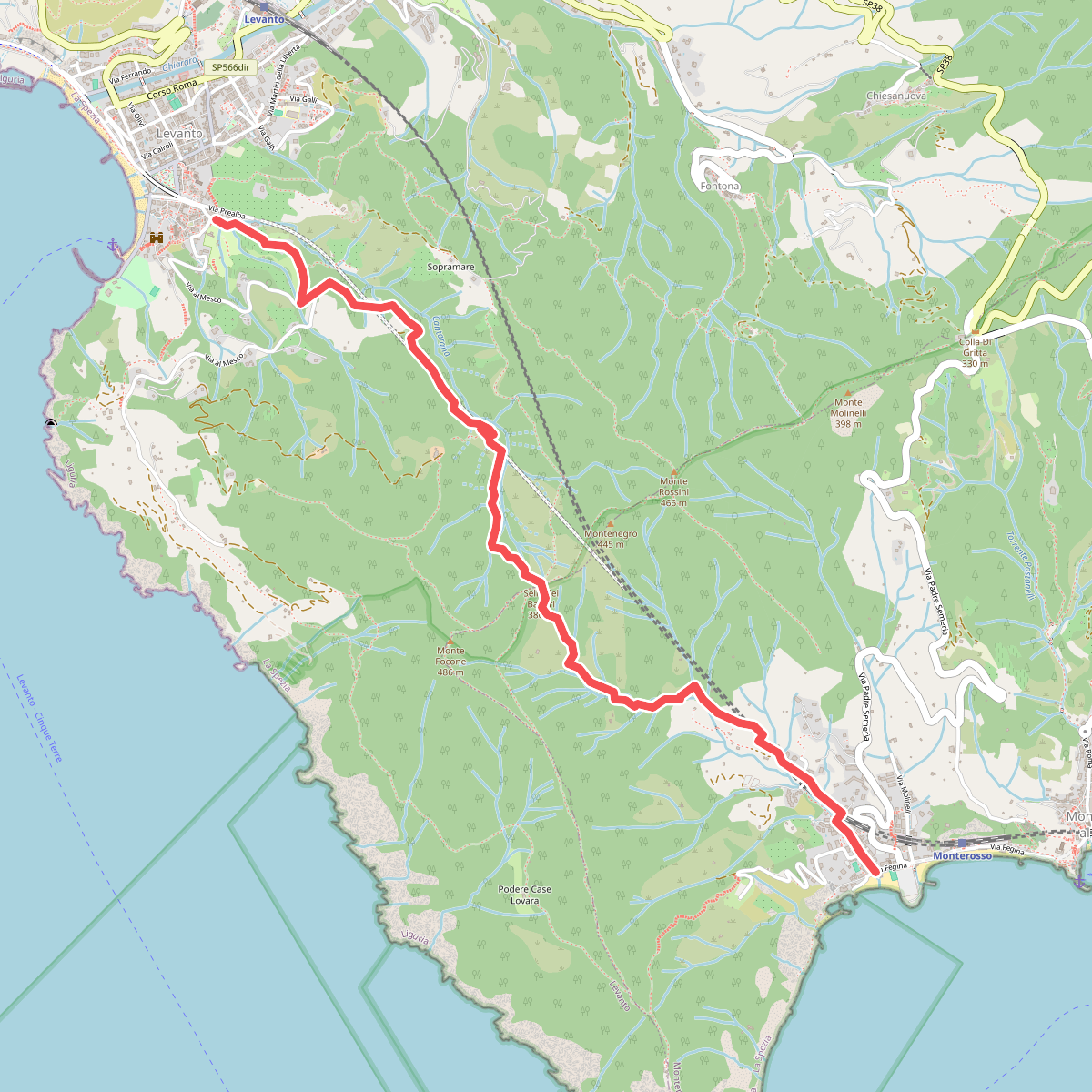 Levanto – Colla dei Bagari - Monterosso