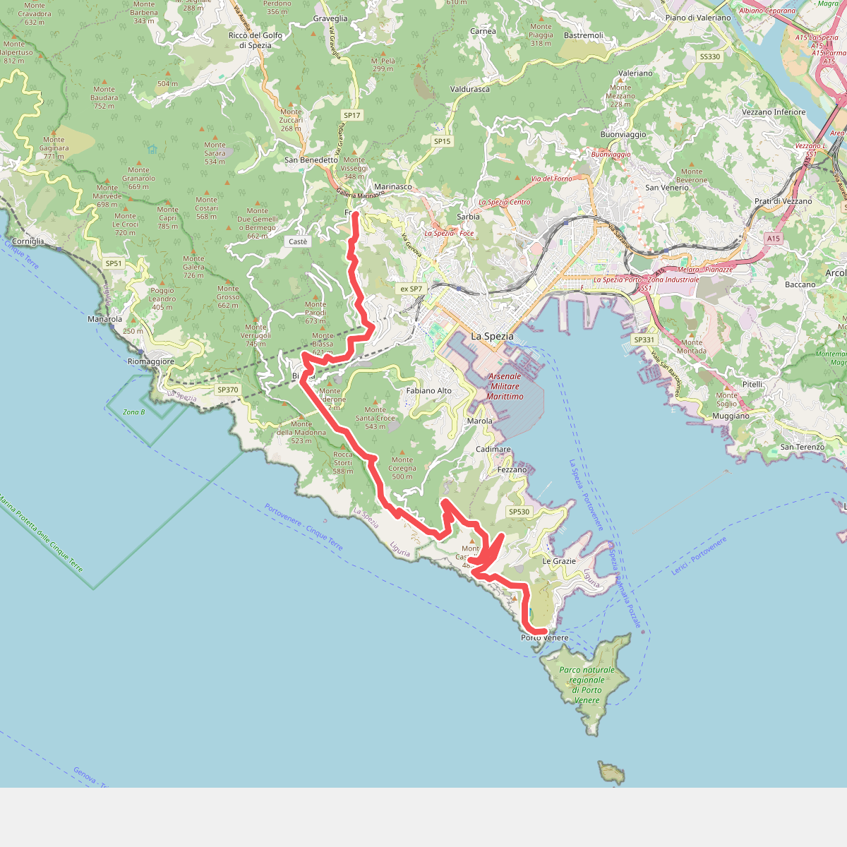 Alta Via del Golfo: La Foce - Portovenere