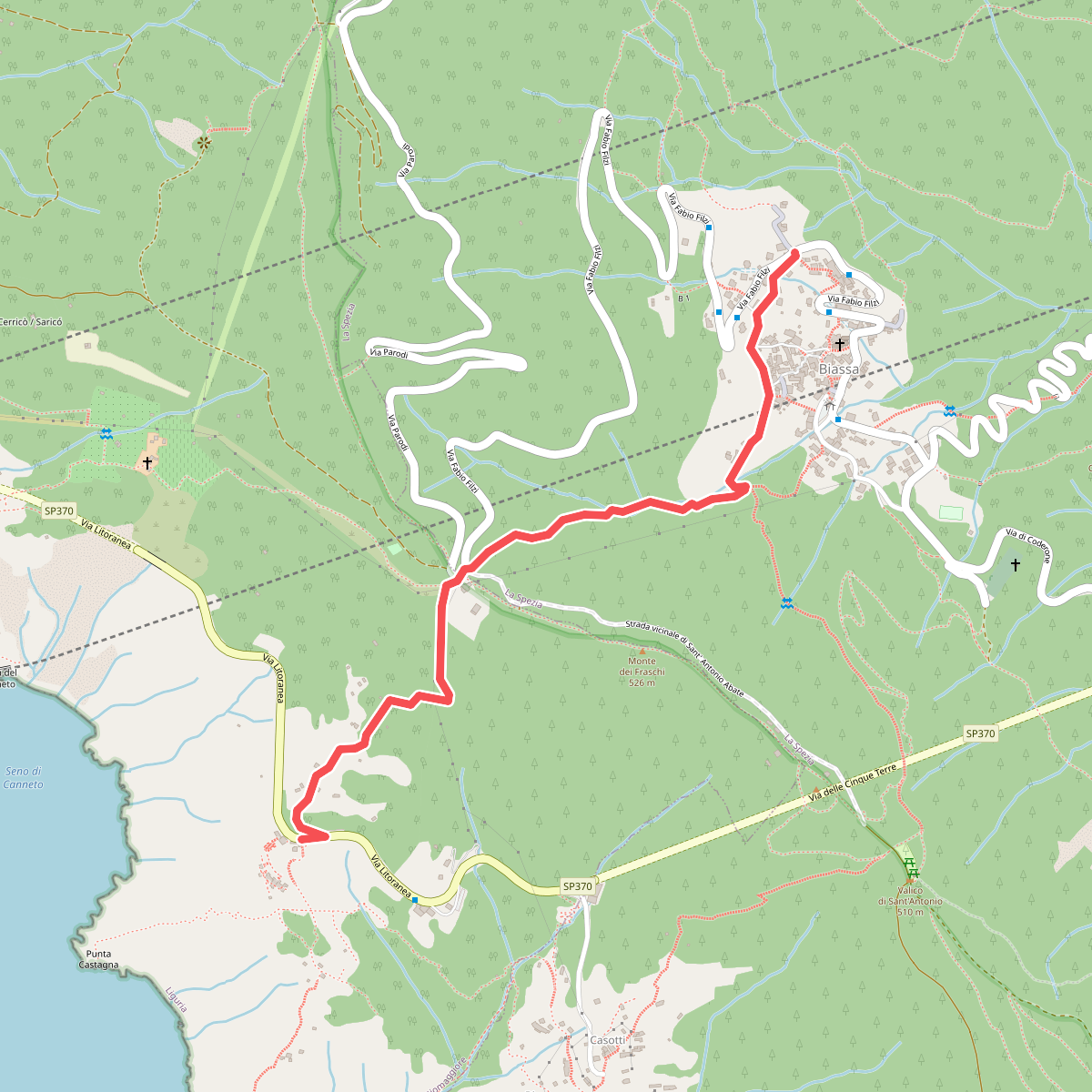 Biassa - Telegrafo – Campi - P.ta Pineda