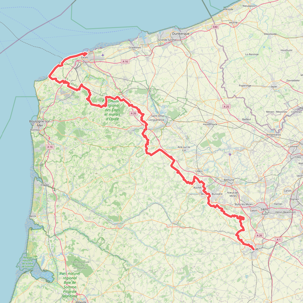 Via Francigena France 01, Calais - Arras