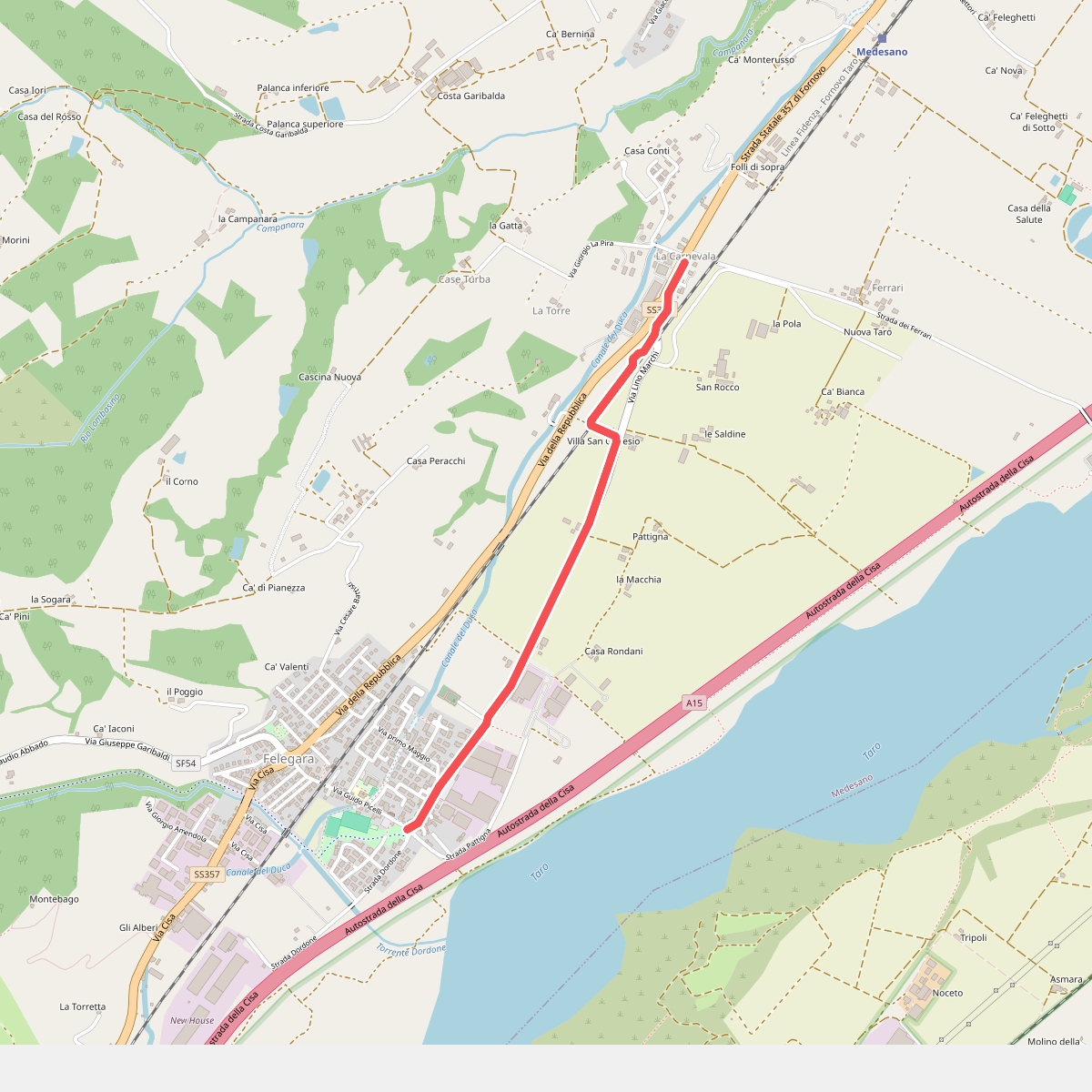 Via Francigena - Variante Felegara