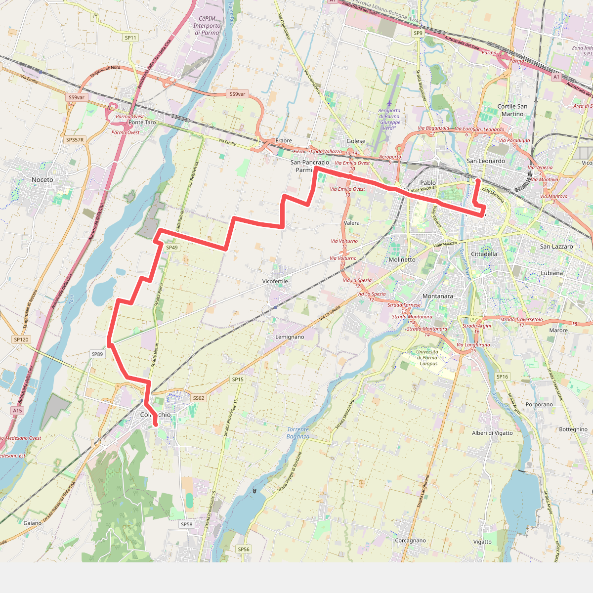 Via Francigena - Variante Parma