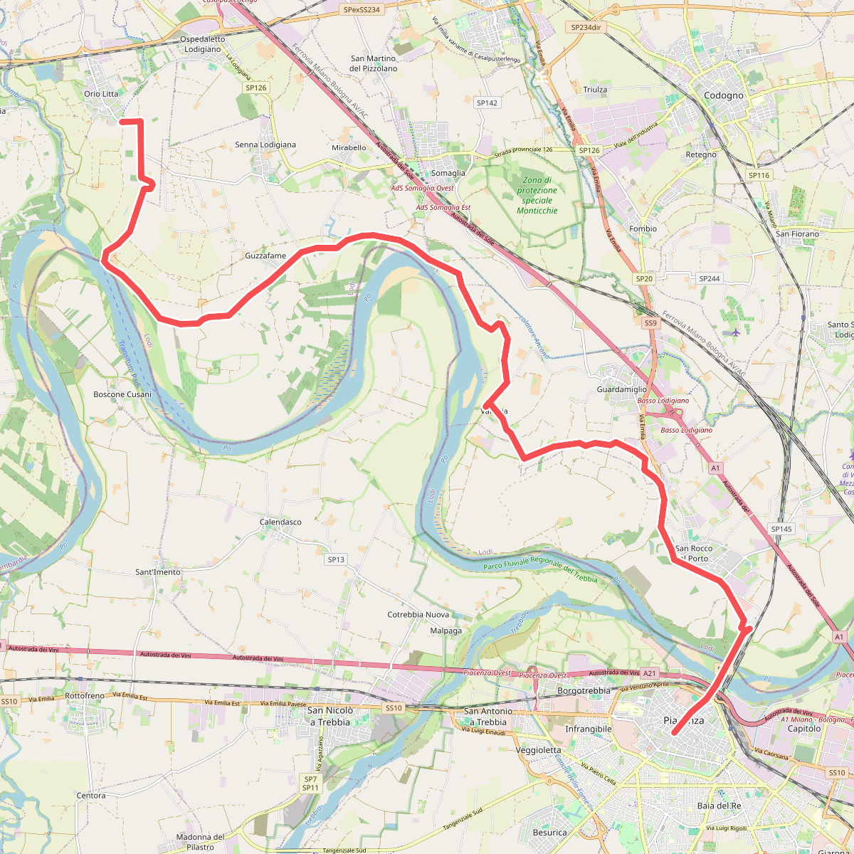 Via Francigena - Variante San Rocco al Porto