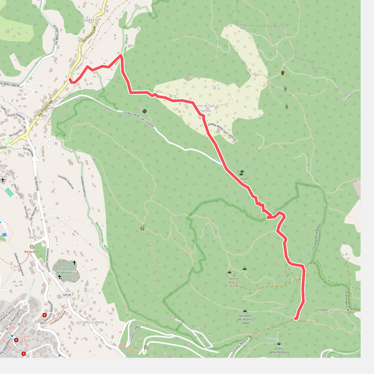 Guercio - Canale Dei Sardi - Case Di Monte Branzi