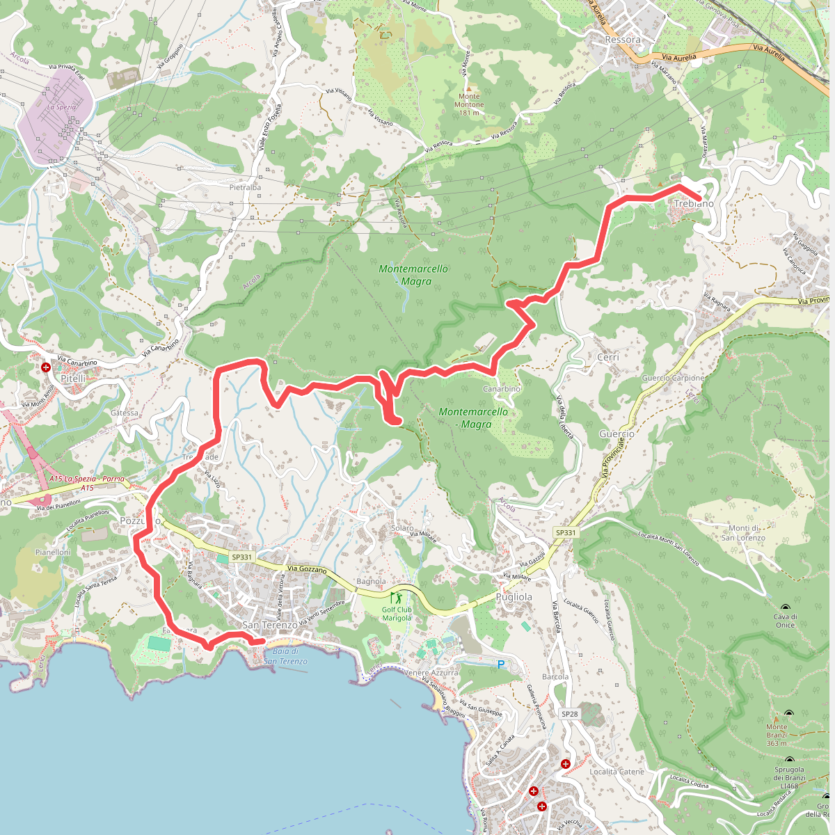 San Terenzo - Pozzuolo – sella Pin Bon – Trebiano