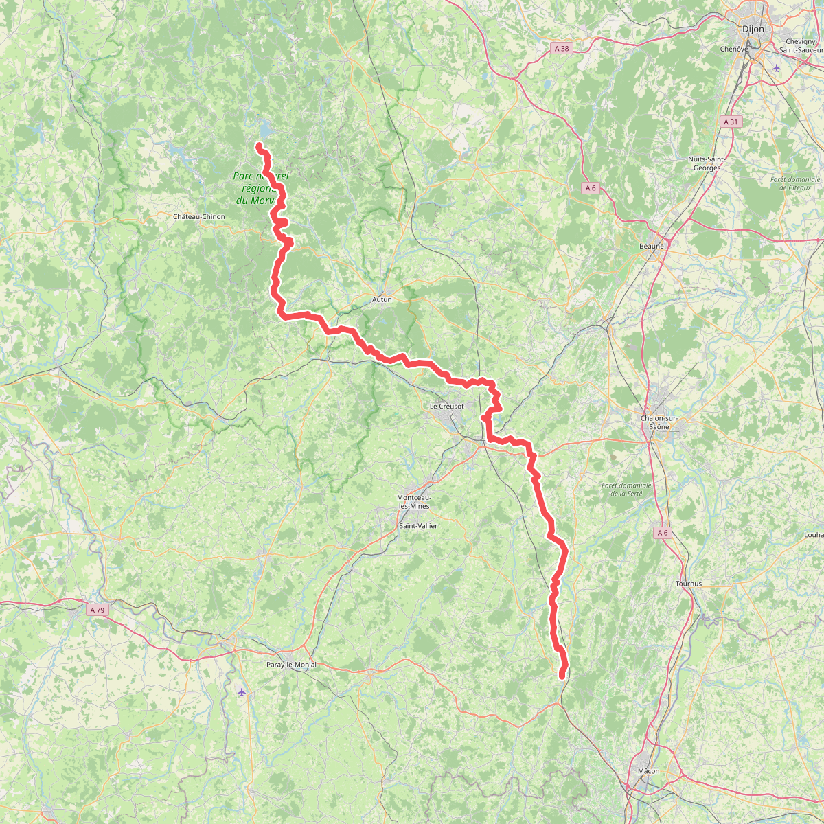 Chemin d'Assise, Lac des Settons - Cluny