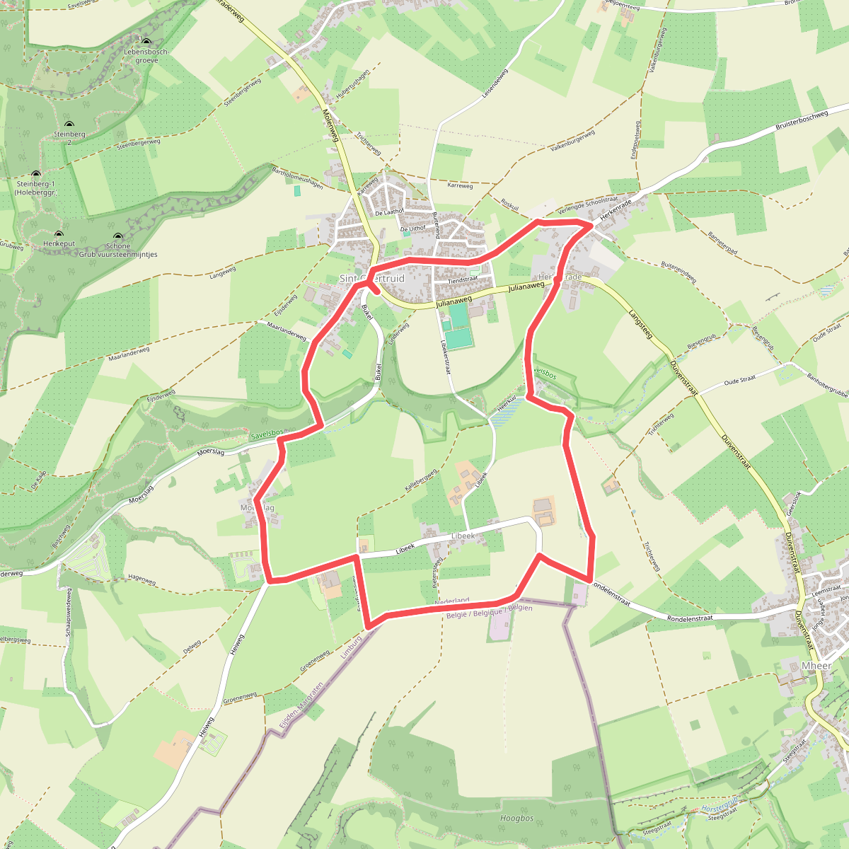 Eijsden-Margraten - Sg3 - Sint Geertruid naar de Belgische grens 