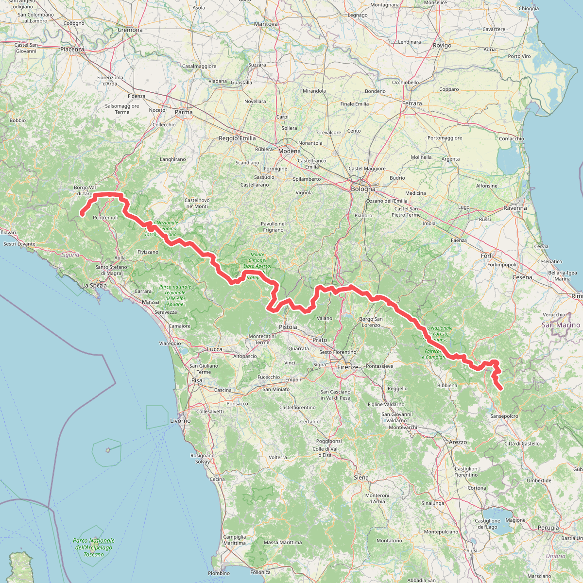 Sentiero di spartiacque appenninico