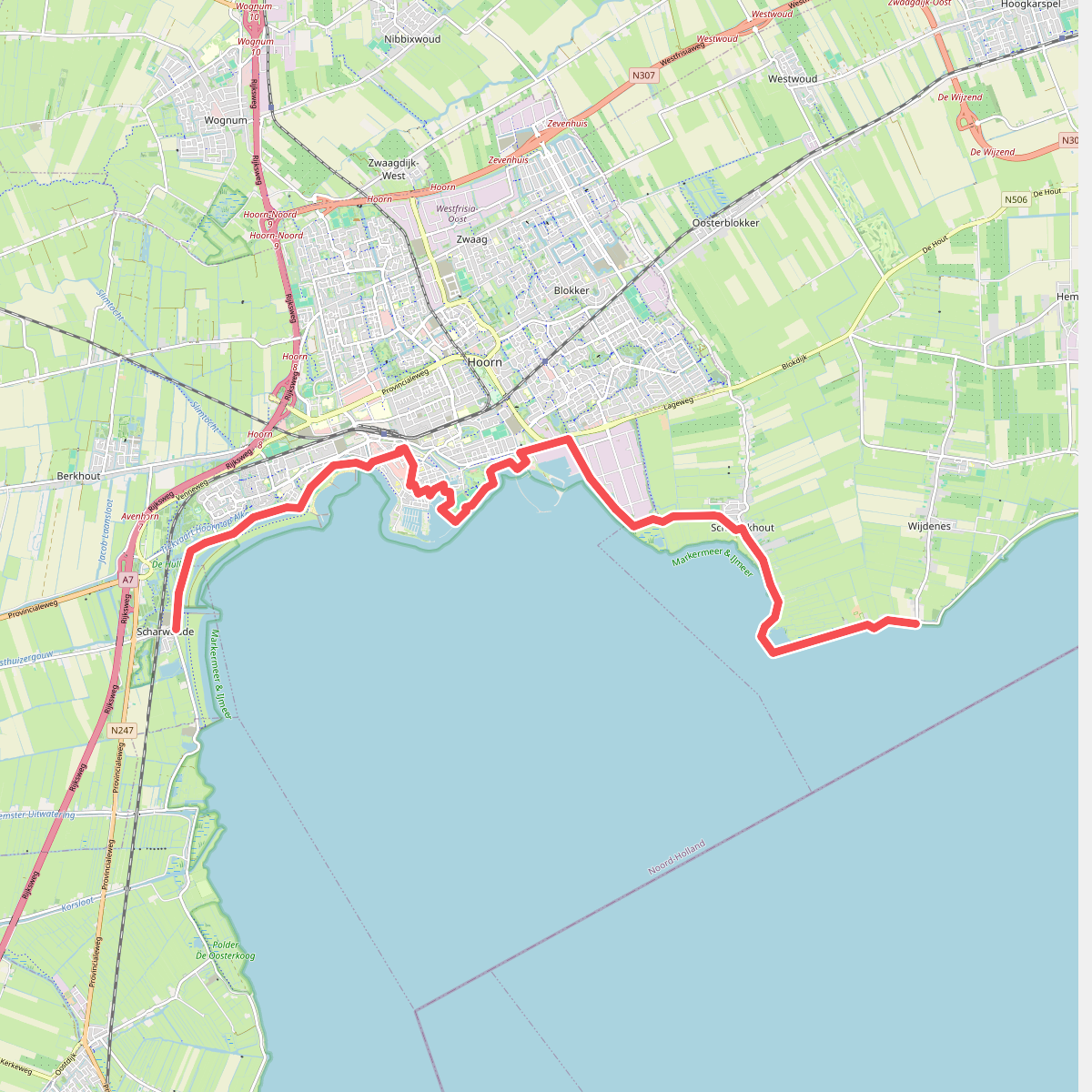Wijdenes - Scharwoude · Zuiderzeepad etappe 2