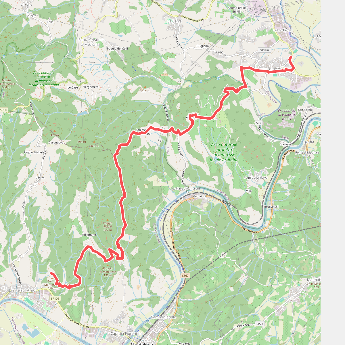 Tappa 4 - Da Montereggi a Comeana