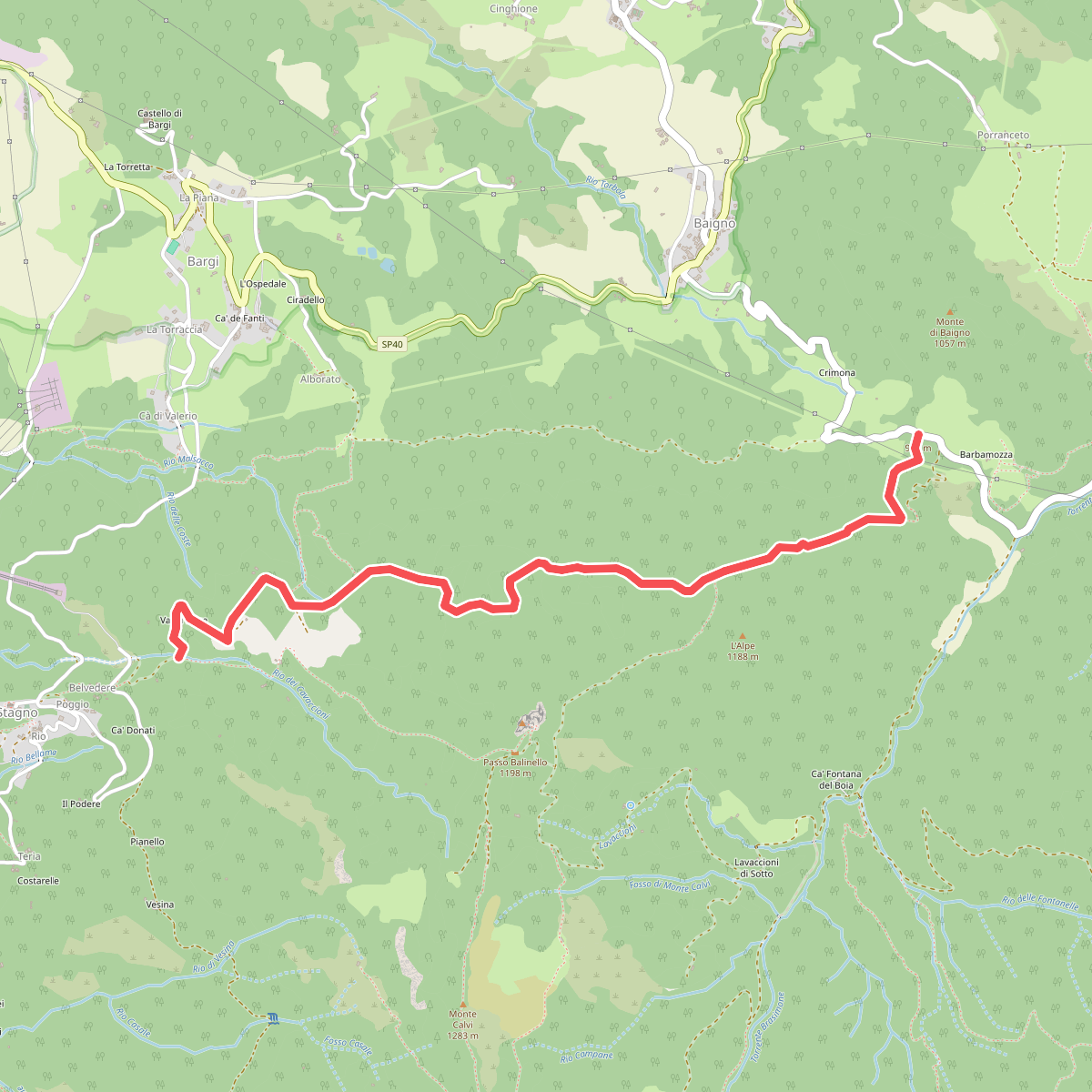 Percorso CAI 009