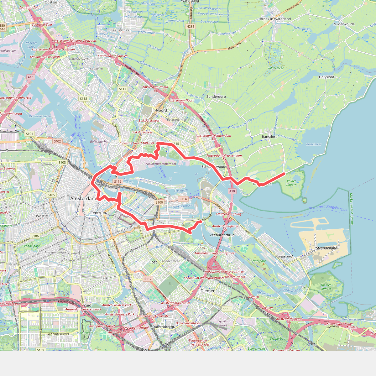 Durgerdam - Amsterdam, Flevopark · Zuiderzeepad etappe 6