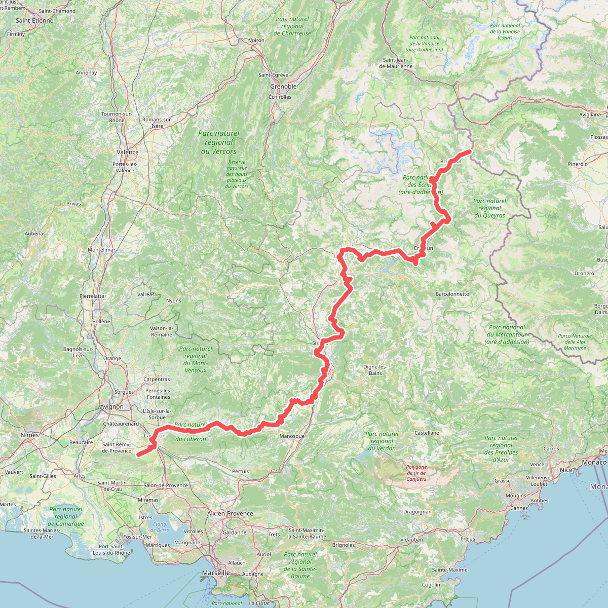 Via Domitia, Montgenèvre - Eygalières