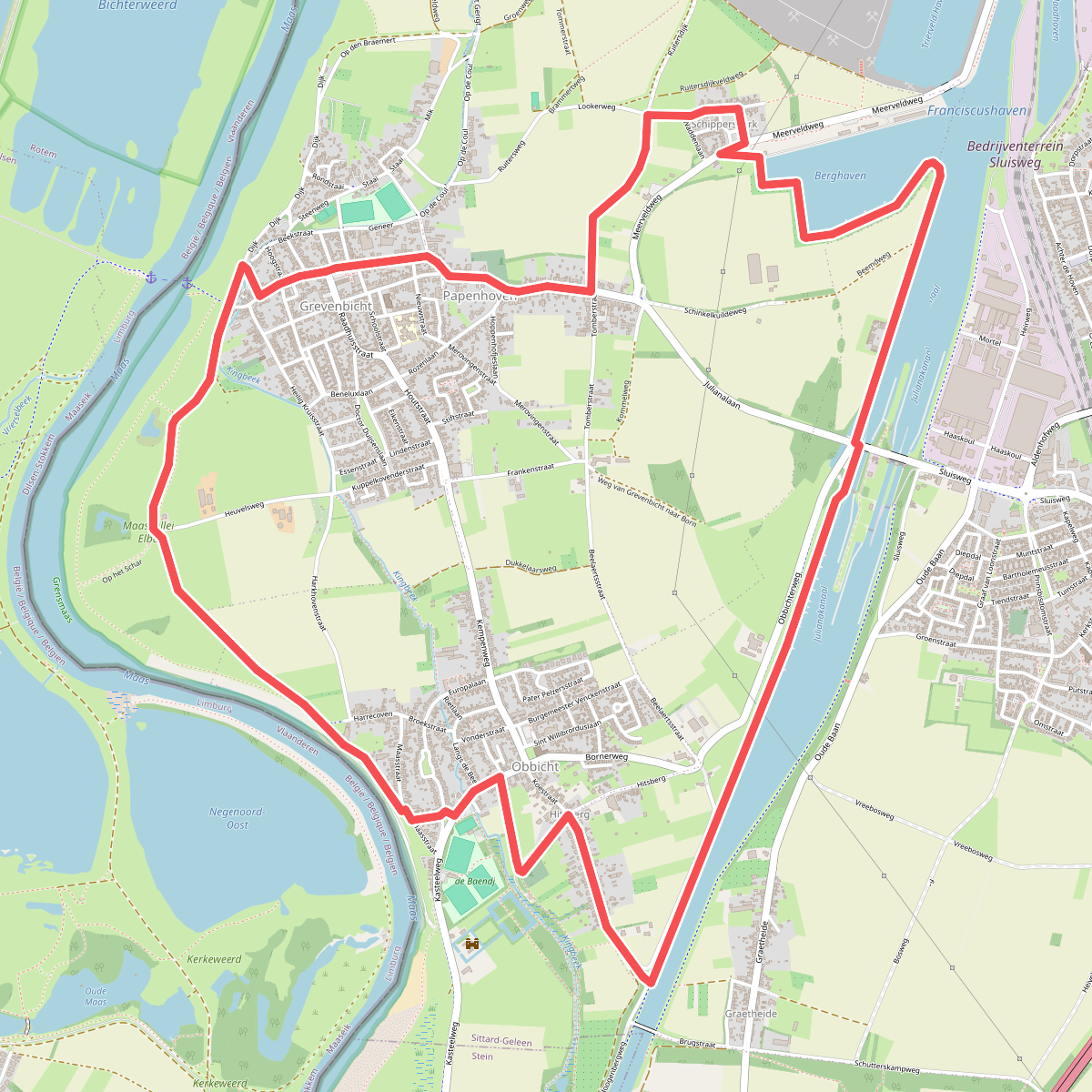 Grevenbicht langs Obbicht SG04 Sittard-Geleen