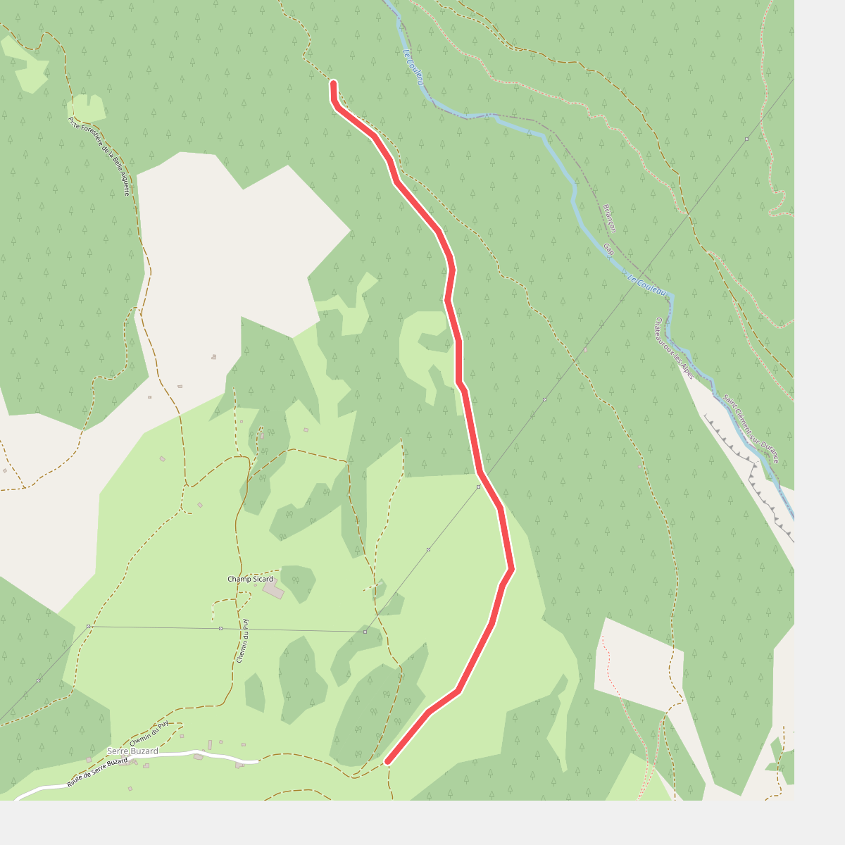 Ancien Canal - Croix du Serre de l'Aigle