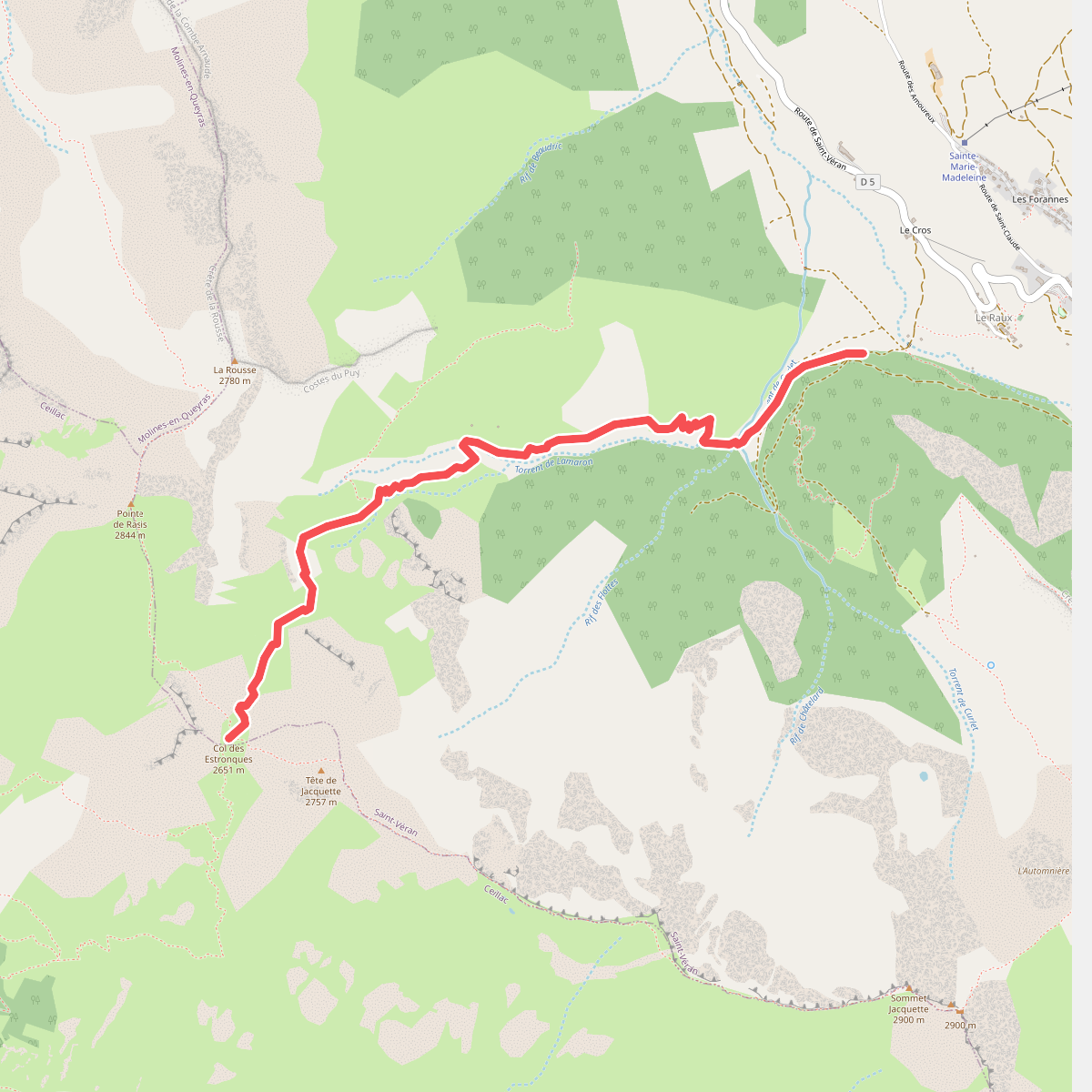 Bois du Moulin - Col des Estronques