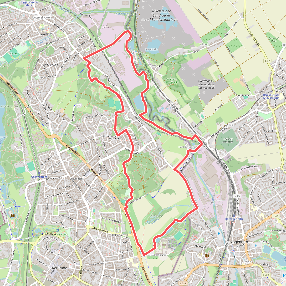 Hagenrode route KR6 Kerkrade