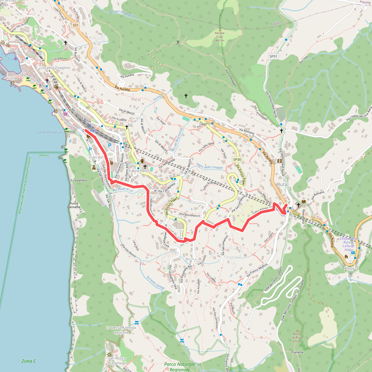 Camogli (FS) - Ruta